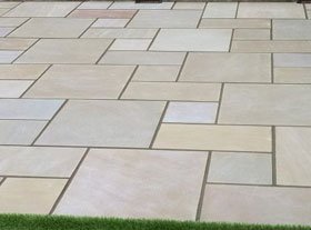 indian sandstone patios in colchester, sudbury and essex